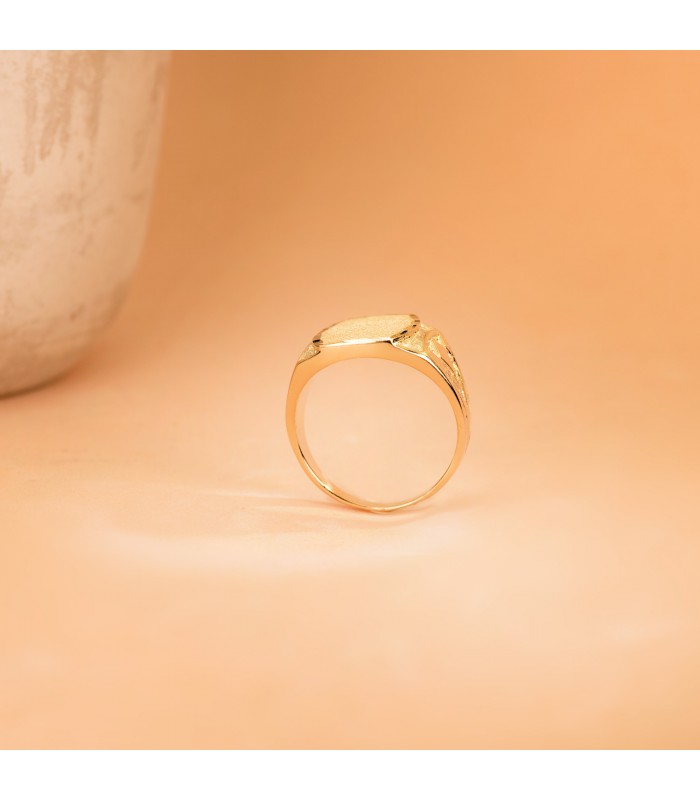 Chevalière homme Or 18K Roi massif