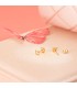 Pendientes bebé Adriana en oro amarillo 18 kilates con Mariposas de nácar 5mm Cierre rosca