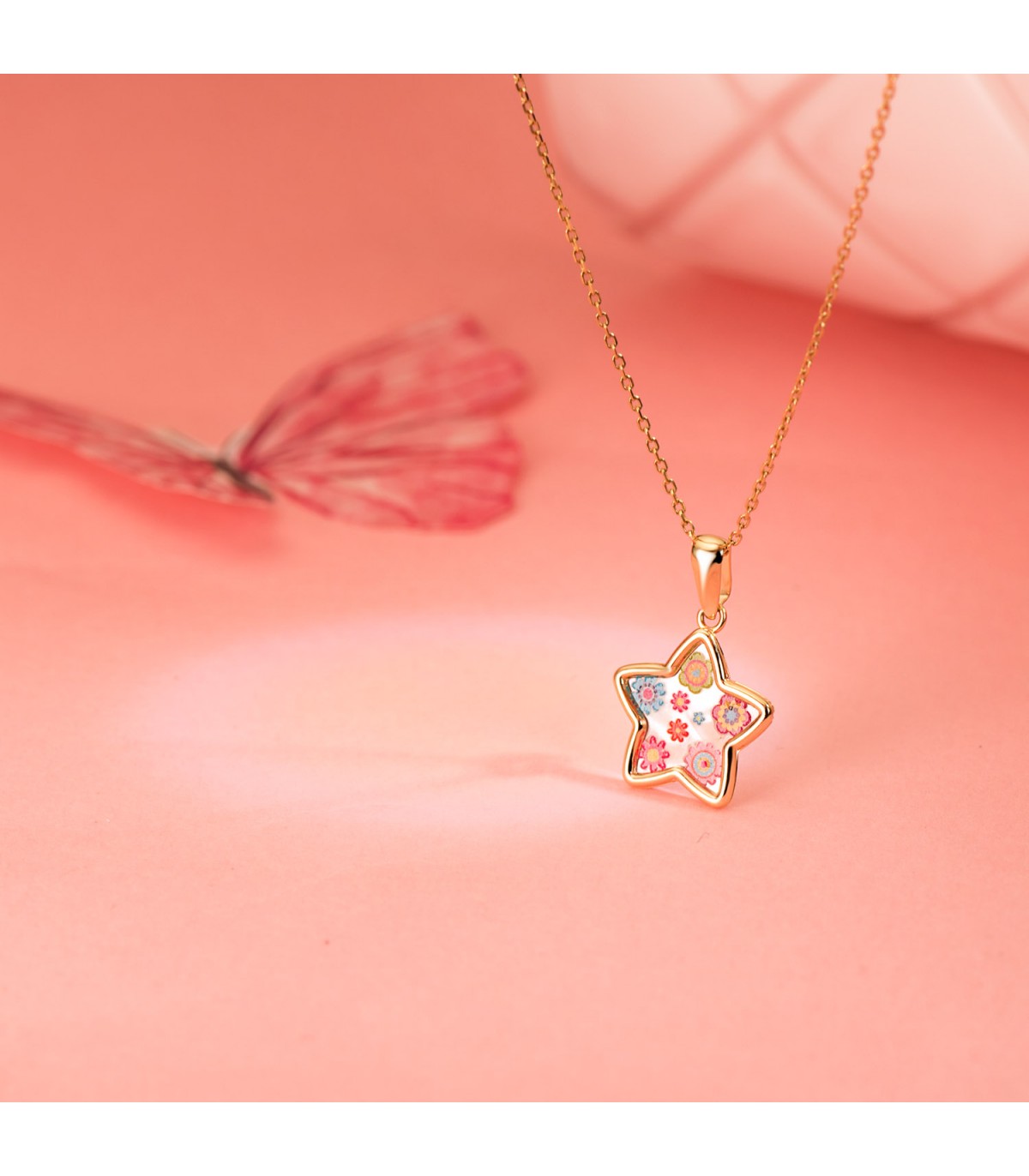Colgante Niña Aloha Oro 18K Estrella 12mm juego joyeria infantil