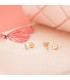 Pendientes bebé con forma de mariposa en oro bicolor 18 kilates, modelo Galgana