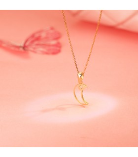 Colgante Space Oro Amarillo 18K Luna line