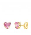 Boucles d'oreilles Coeur Or 18K 5 mm Rose