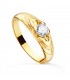 Solitario Cadete Comunión Oro Amarillo 18K| anillo niño primera comunión