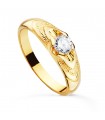 Solitaire Garçon Communion Or Jaune 18K