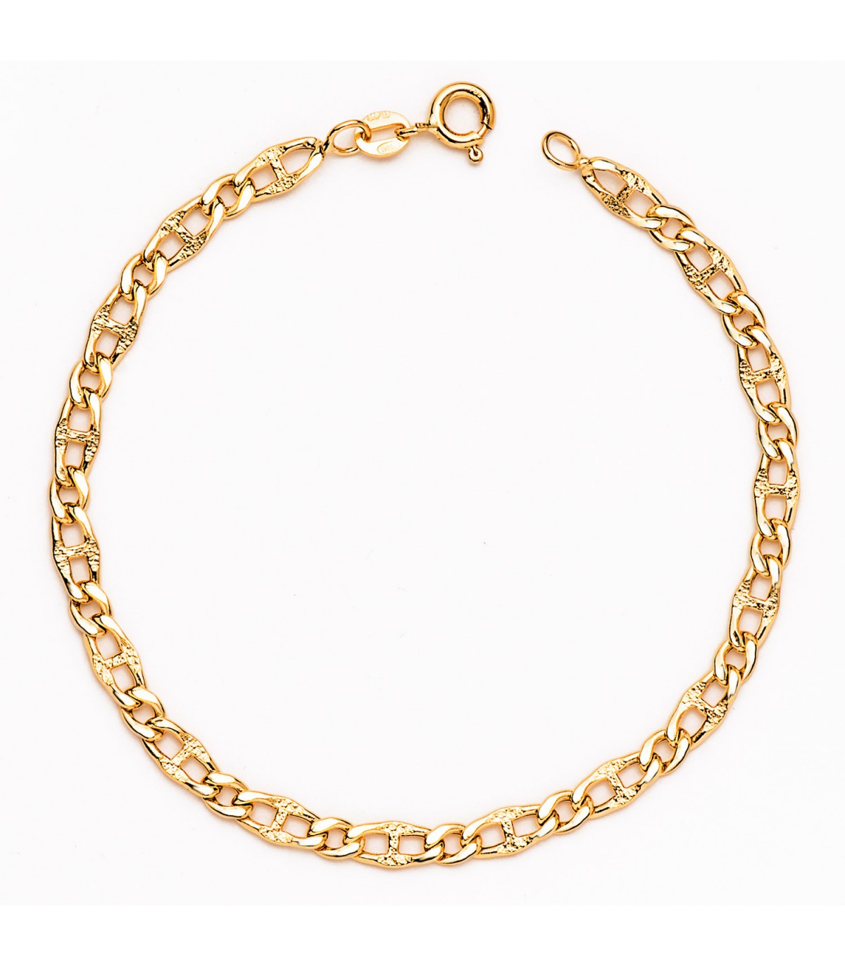 Bracelet Femme Marine Gourmette Or 18K