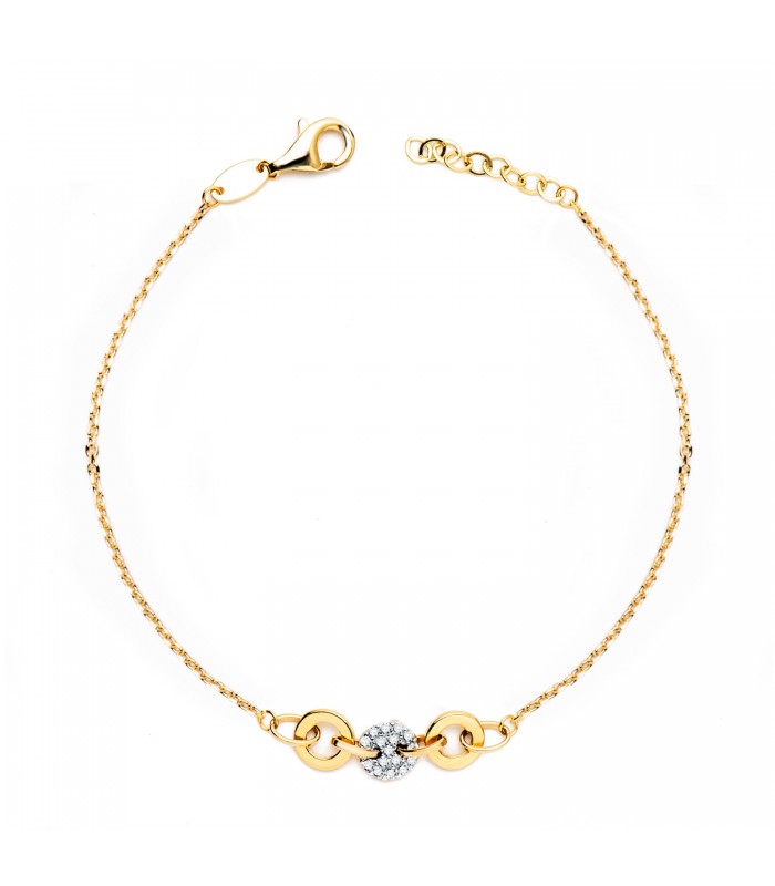 Bracelet Femme Luxor Or Bicolore 18K