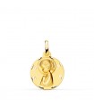 Médaille Vierge enfant facetté 18 Carats 16 mm