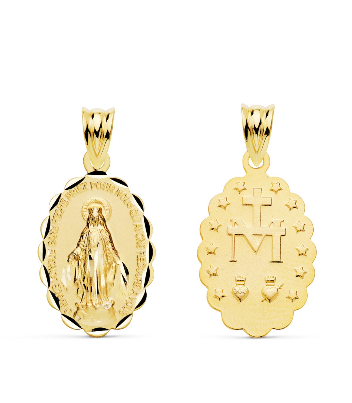 Médaille Miraculeuse Or 18K 20mm Facetté