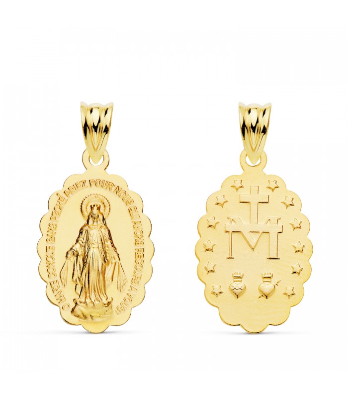 Médaille Miraculeuse Or 18K 20mm Mate