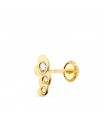 Piercing d'oreille Or Jaune 18K Coeurs