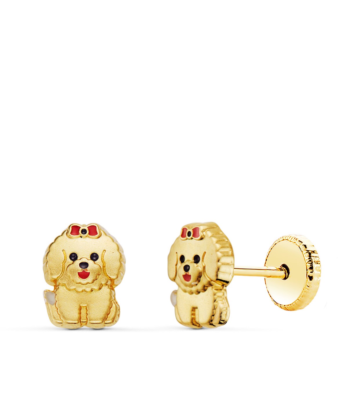 Pendientes Perro de Niña Oro 18K 6 mm - pendientes para niña - joyería online