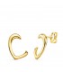 Ohrringe für Damen 18 Karat Gelbgold Half Heart – Goldohrringe Herz für Damen – online kaufen