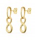 Boucles D'oreilles Pendantes Infini Or Jaune 18K - boucles d'oreille en or pour femme - bijoux en or en ligne