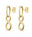 Boucles D'oreilles Pendantes Infini Or Jaune 18K