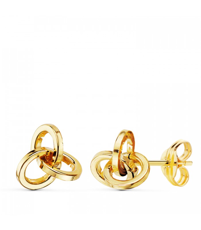 Orecchini nodo da donna Oro giallo 18kt 8 mm | Orecchini a lobo gomitolo