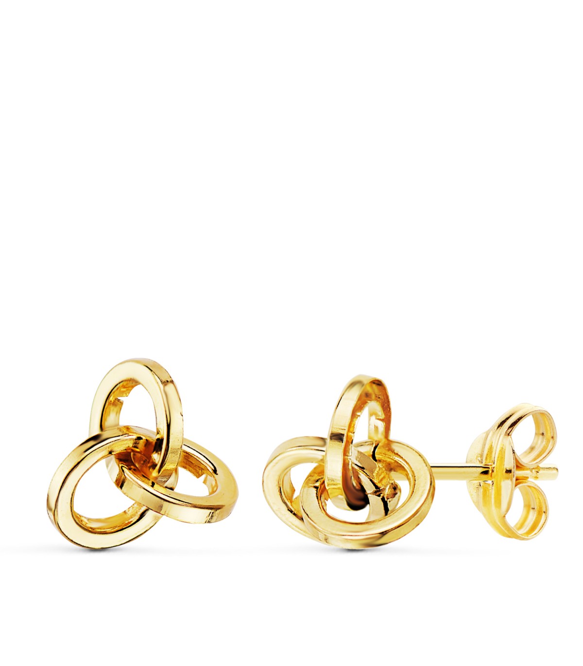 Orecchini nodo da donna Oro giallo 18kt 8 mm | Orecchini a lobo gomitolo