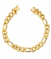Bracelet Homme Or 18K Maillon 3 x 1 21.5 cm