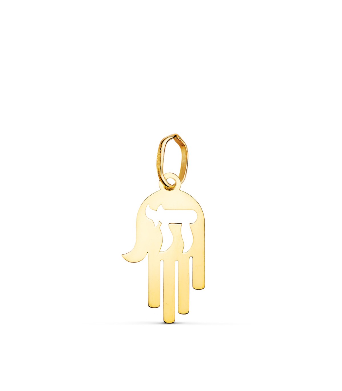 Colgante Símbolo de la vida Jai Oro 18K 17.5mm - símbolos judíos - colgantes de oro
