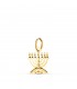 Colgante Menorah Oro 18K 12mm - símbolos judíos - colgantes de oro