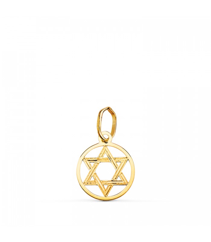 Colgante Estrella de David Oro 18K 10mm - símbolos judíos - colgantes de oro