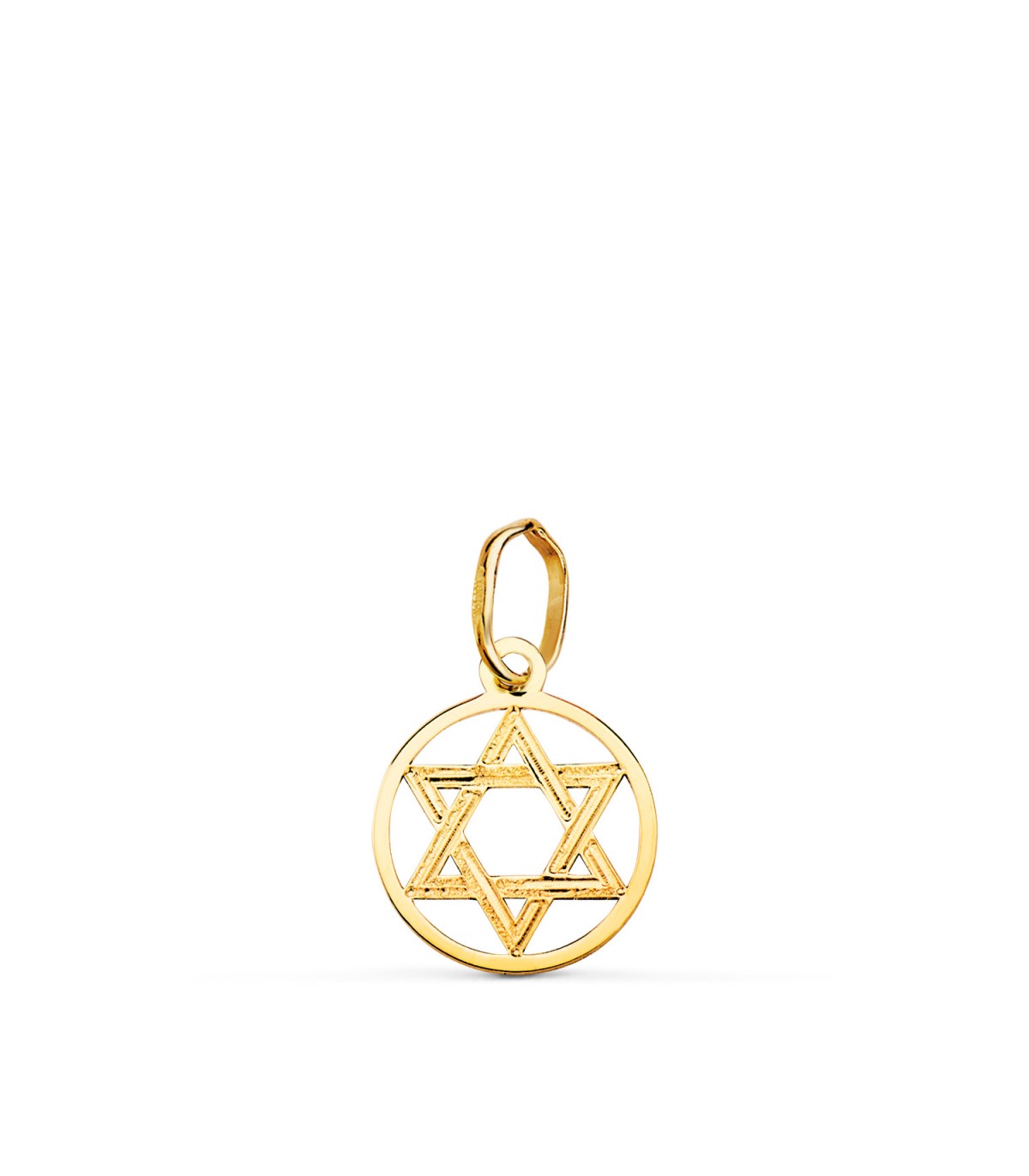 Colgante Estrella de David Oro 18K 10mm - símbolos judíos - colgantes de oro