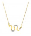 Collar Serpiente Oro Bicolor 18K 45 cm