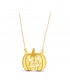 Collar Calabaza Oro Amarillo 18K 45 cm - Gargantillas de mujer, colgante pumpkin - Joyas halloween