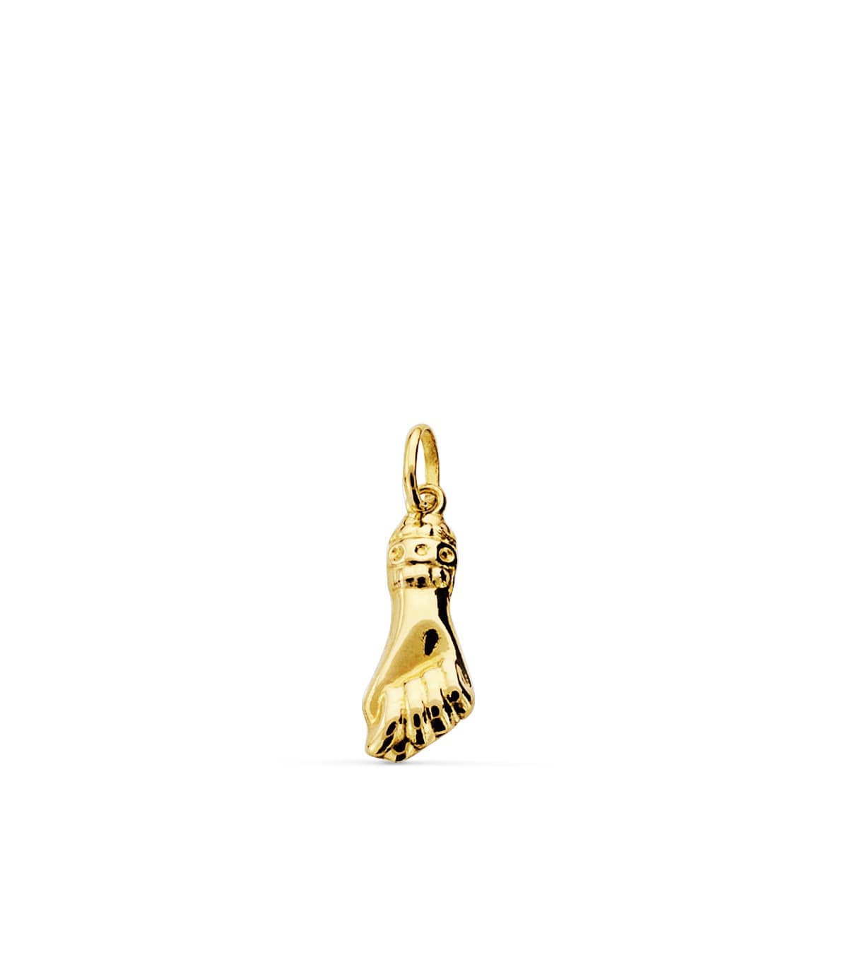 Amulette Pendentif main or 18K 13mm - Poing en or : Porte-bonheur et protection, pendentif contre le mauvais oeil.