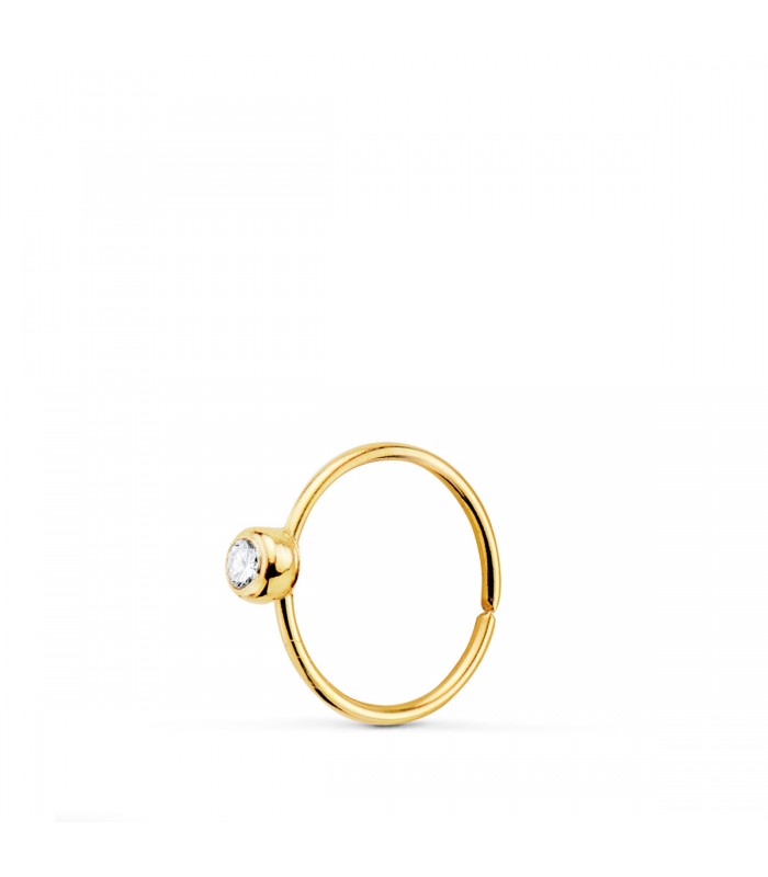 Piercing Nariz Aro Oro 18K 8mm - Aro piercing - piercings de la nariz hipoalergenicos
