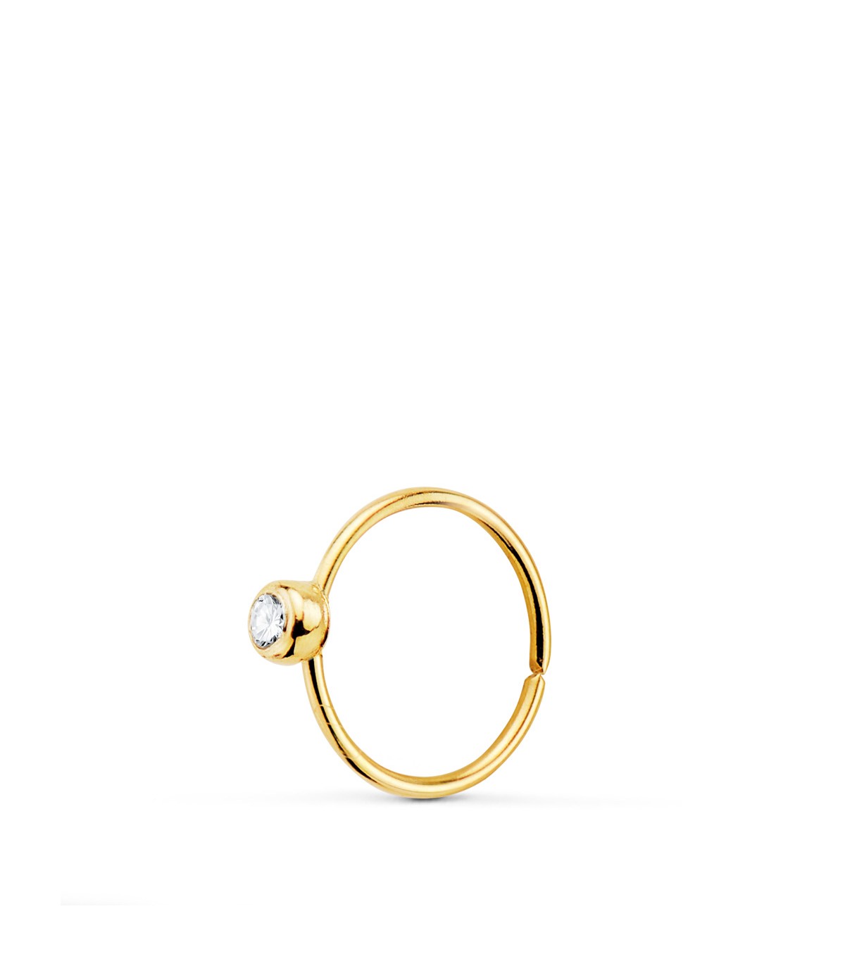 Piercing Nariz Aro Oro 18K 8mm - Aro piercing - piercings de la nariz hipoalergenicos