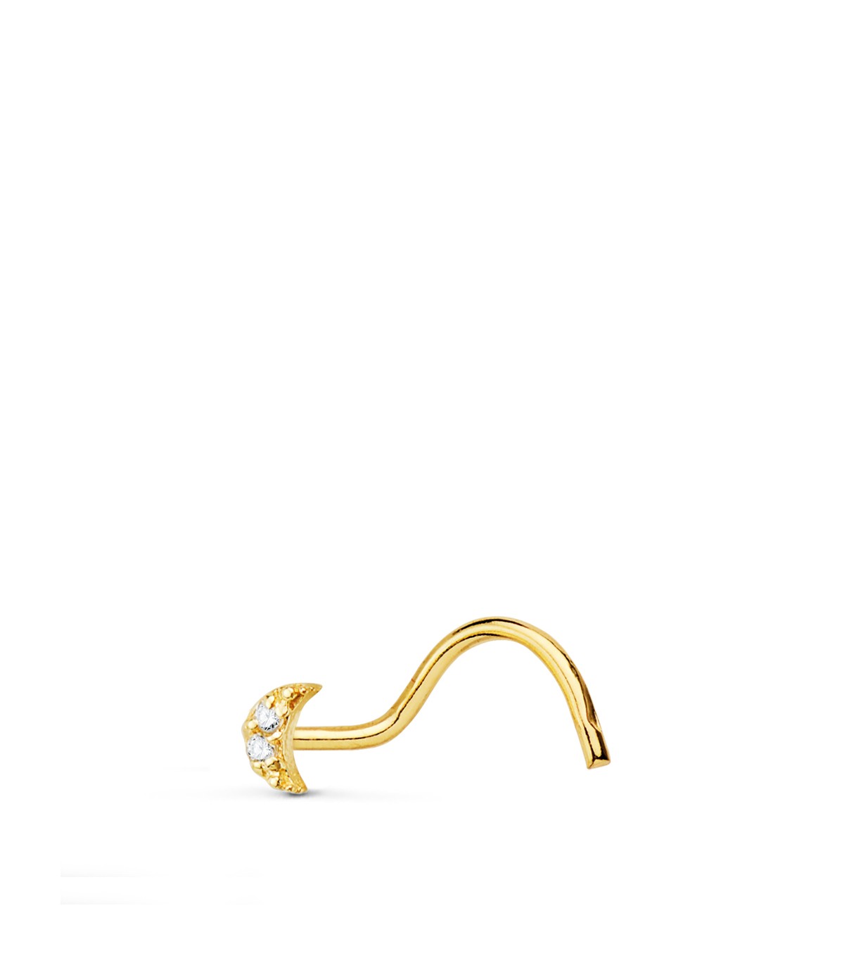 Piercing Nariz Luna Oro 18K Circonitas - Piercings de la nariz de tipo nostril