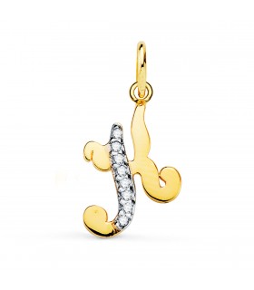 Pendentif Initial K Or Jaune 18 K 15mm