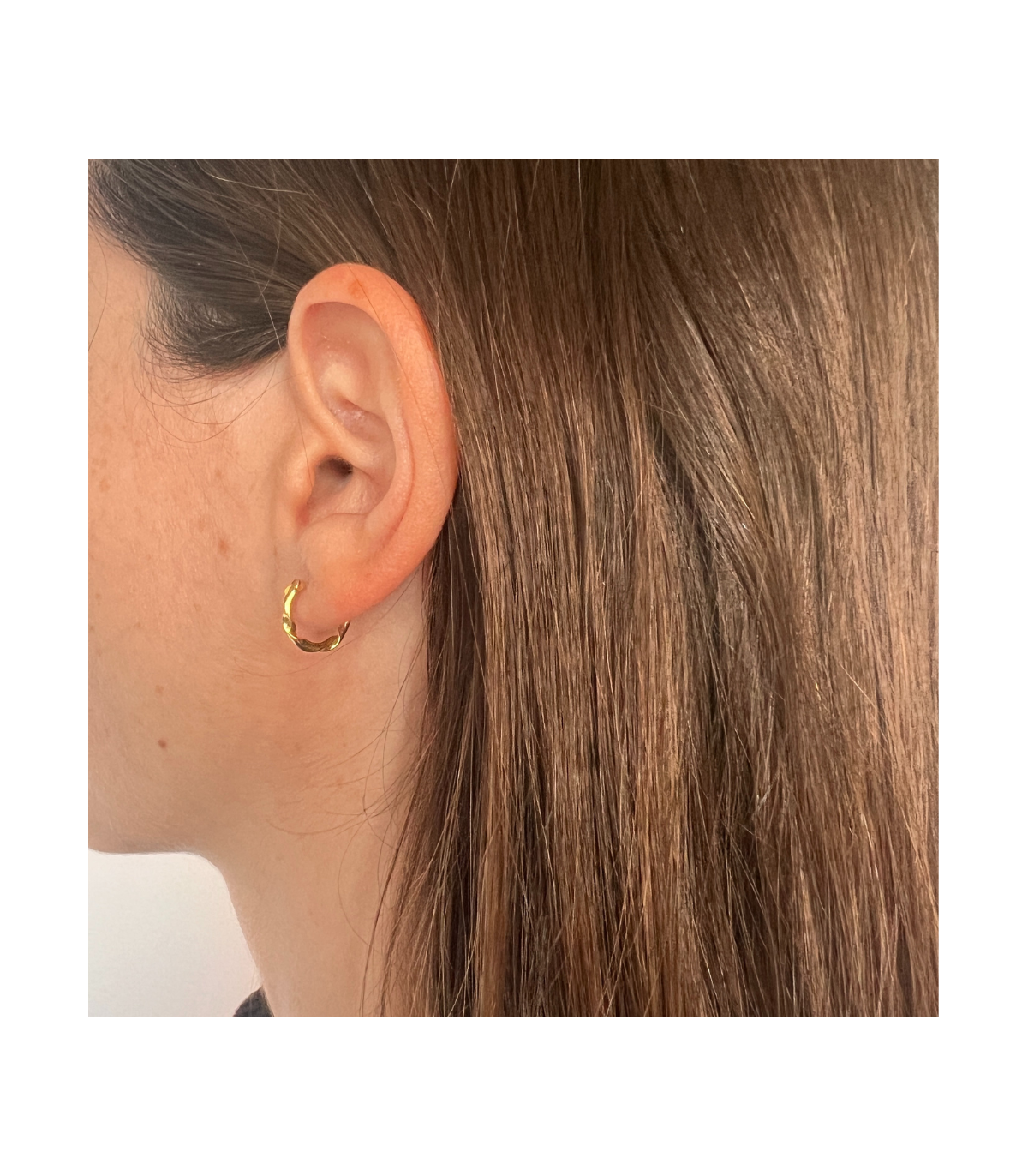 Créoles Torsadées Lisses Or Jaune 18 K 14 MM