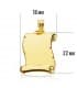 Colgante Pergamino oro amarillo 18 kilates chapa grabar