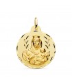 Médaille Notre-Dame Mont Carmel Or 18K 26mm Sculptée