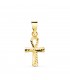 Colgante Cruz Egipcia Tallada Oro 18K 16mm - joyas online - joyería de oro