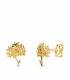 Boucles d'oreilles Biznaga Málaga Or 18K. Boucles d'oreilles pour femmes avec fermoir poussette et forme de fleur.
