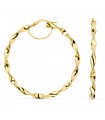 Aros Trenzados Oro Amarillo 18 K 46mm