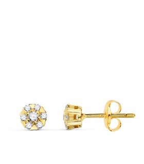 Boucles d'oreilles Diamants Lyanna 0.254 Ct Or 18K. Puces d'oreilles pour femme.