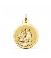 Médaille Saint Antoine Or 18 K 24 mm Brillante