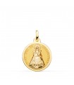 Medalla Virgen Covadonga Oro 18K 18mm Brillo