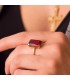 Sortija Mujer Spinel Rojo Oro 18K  - anillos de oro con piedras