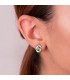 Boucles d'oreilles Sybil Or Jaune 18K Émeraude et Diamants