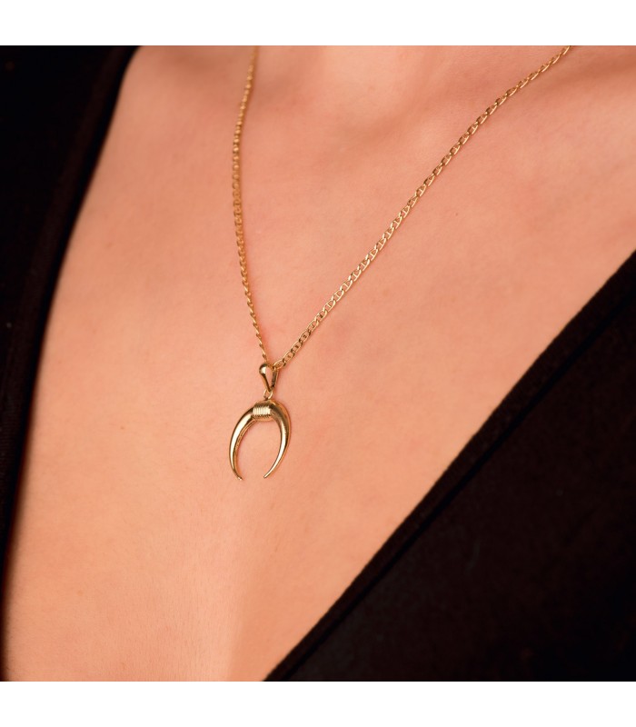 Gargantilla Cuerno Amulette Collection Oro Amarillo 18 K 16 MM