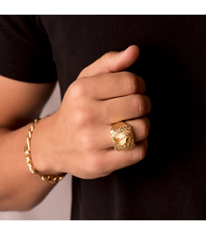 Anello da uomo Serpente cobra oro giallo 18kt