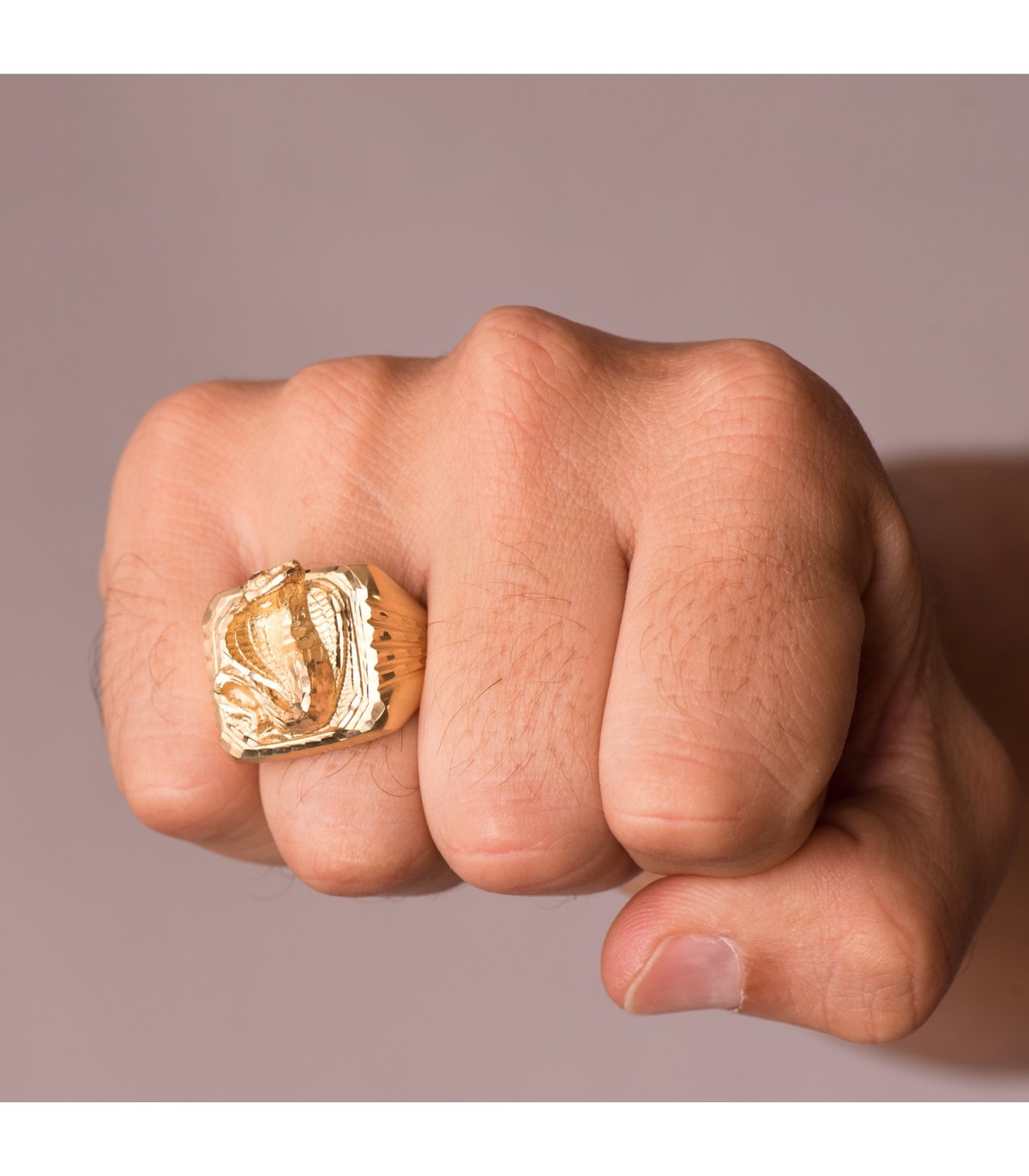Anello da uomo Serpente cobra oro giallo 18kt