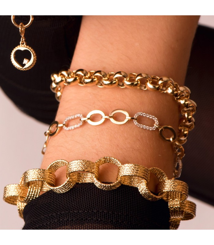 Bracciale donna oro giallo 18kt Rock