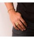 Bracelet Homme Or 18K Maillon 3 x 1 21.5 cm