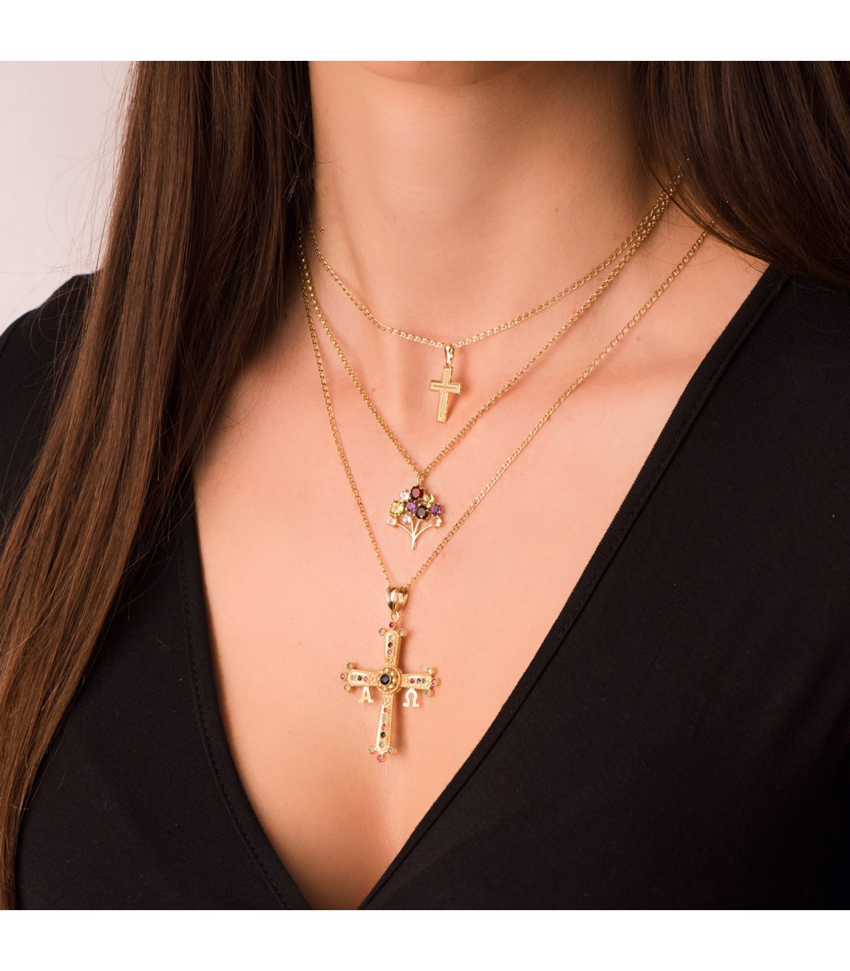Choker de mujer en oro amarillo
