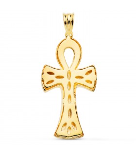 Ägyptisches Ankh-Kreuz aus 18 Karat Gelbgold, 34 mm – Anhänger und Schmuck für Herren